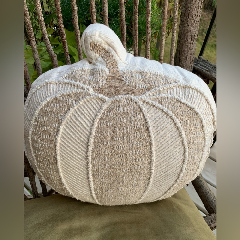 Shabby Chic Pumpkin Pillow; immaculate.